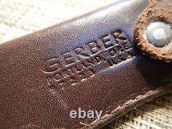 Vintage Gerber FLAYER Fixed Blade Knife With Original Leather Sheath & Steel