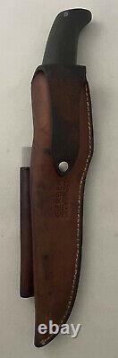 Vintage Gerber Knife Magnum Hunter with original Leather Sheath & Honesteel