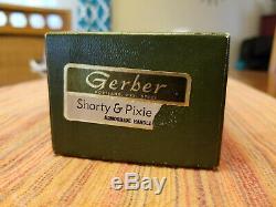 Vintage Gerber Shorty & Pixie Knife with Leather Piggyback Sheath in Original Box