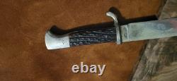 Vintage German F. Herder Abr. Sohn Solingen Bowie Knife