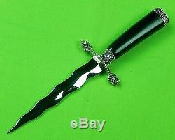 Vintage German Germany Linder Solingen Kris Blade Hunting Knife Dagger Scabbard