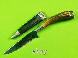 Vintage German Germany Solingen Small Hunting Boot Knife with Sheath