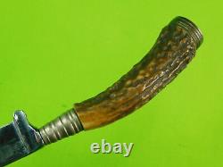 Vintage German Germany Solingen Small Hunting Boot Knife with Sheath