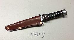 Vintage German Hunting Fighting Dagger Knife Solingen 3 Arrow Logo WithSheath