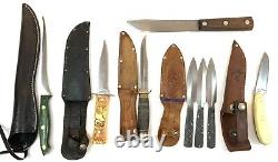 Vintage German Knife Solingen CASE XX rare knives lot 8 Sawback Svoboda NICE