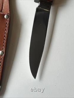 Vintage German Solingen Knife Ackermannchen Heidelberg Stag Handle Carved Deer