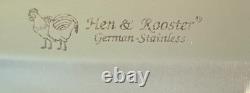 Vintage HEN & ROOSTER German Stag Antler HR-3132 Fixed Knife Sheath & Box MINT