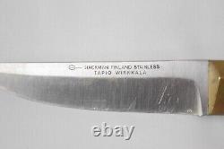 Vintage Hackman Tapio Wirkkala Pukka Knife & Leather Sheath 4 Blade 8.75 Oal