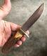 Vintage Harry Morseth 4 Hunting Knife One Piece Stag Safe Loc Sheath