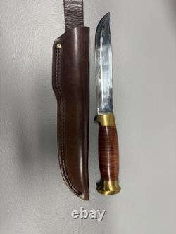 Vintage Helle Fabrikker Fixed Blade Knife 10 1/2+ High Carbon Edge Norway