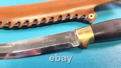 Vintage Helle Norway 18/8 High Carbon Edge Hunting Knife + Sheath Puuko TR1164