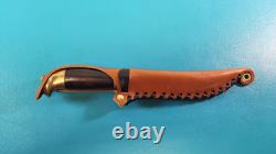 Vintage Helle Norway 18/8 High Carbon Edge Hunting Knife + Sheath Puuko TR1164