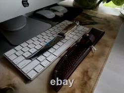 Vintage Henley & Co Germany Stag Knife with Colored Camping Scene A+ Condition