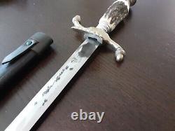 Vintage Hirschkrone Solingen Germany Stag Hunting Dress Dagger Knife