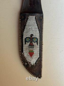 Vintage Hunting Knife Marked RIOJA Stag Handle Spanish