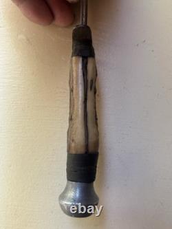 Vintage Hunting Knife Marked RIOJA Stag Handle Spanish