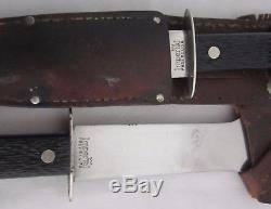 Vintage IMPERIAL PROV RI USA Hunting knife & Hatchet Combo with Leather sheath