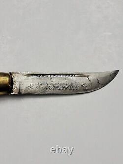 Vintage Iisakki Jarvenpaa Finland Puukko Knife with Leather Sheath 1930s E184