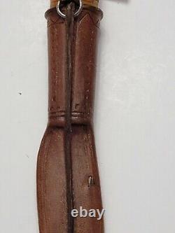 Vintage Iisakki Jarvenpaa Finland Puukko Knife with Leather Sheath 1930s E184