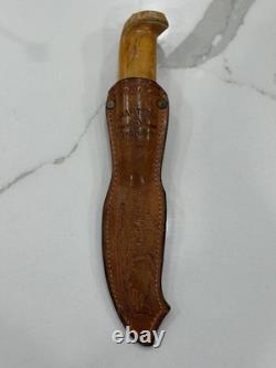 Vintage J. Marttiini Rovaniemi Puukko Knife Finland With Sheath