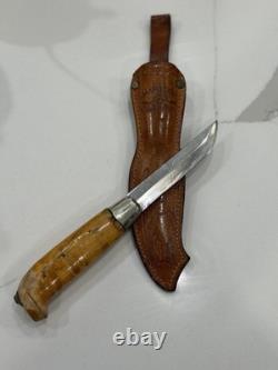Vintage J. Marttiini Rovaniemi Puukko Knife Finland With Sheath