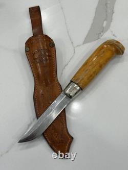 Vintage J. Marttiini Rovaniemi Puukko Knife Finland With Sheath
