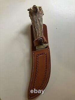 Vintage Jacob's Custom Stag Antler Hunting Knife 11 Beautiful! Jacobs