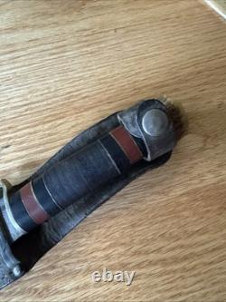 Vintage Jaeger Bros Marinette WIS Fixed Blade Hunting Knife Aerial Cutlery