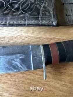 Vintage Jaeger Bros Marinette WIS Fixed Blade Hunting Knife Aerial Cutlery