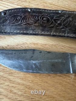 Vintage Jaeger Bros Marinette WIS Fixed Blade Hunting Knife Aerial Cutlery