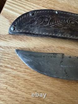 Vintage Jaeger Bros Marinette WIS Fixed Blade Hunting Knife Aerial Cutlery