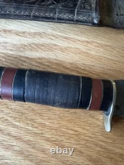 Vintage Jaeger Bros Marinette WIS Fixed Blade Hunting Knife Aerial Cutlery
