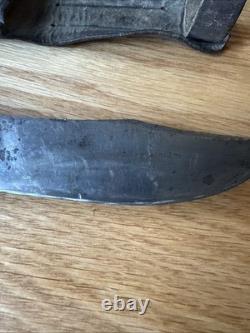 Vintage Jaeger Bros Marinette WIS Fixed Blade Hunting Knife Aerial Cutlery