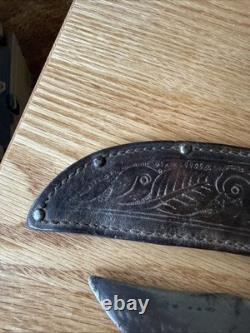 Vintage Jaeger Bros Marinette WIS Fixed Blade Hunting Knife Aerial Cutlery