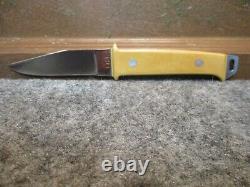 Vintage James B Lile Jimmy Early Knife Yellow Micarta The Arkansas Knifesmith