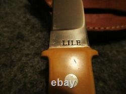 Vintage James B Lile Jimmy Early Knife Yellow Micarta The Arkansas Knifesmith