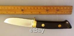 Vintage Jimmy Lile Hunter Knife, Etched 3 3/4 Blade 4 3/4 Handle. Used