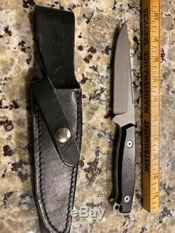 Vintage John Greco Custom Fixed Blade Hunting Knife With Leather Sheath Nice 10