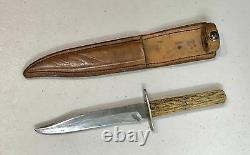 Vintage John Newton Co Frog Logo Sheffield England Hunting Bowie Dagger Knife