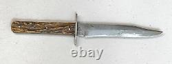 Vintage John Newton Co Frog Logo Sheffield England Hunting Bowie Dagger Knife