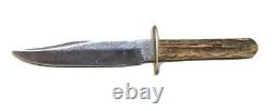 Vintage John Newton&Co Sheffield England Bowie Dagger Knife WithSheath Stag Handle