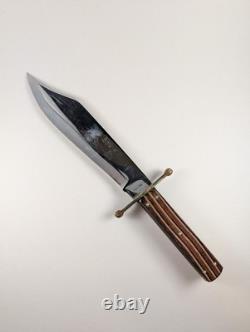 Vintage KA-BAR 1210 Bowie Knife Leather Sheath Hunting Knife USA Hunter