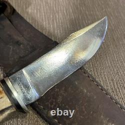 Vintage, KA-BAR, Union Cutlery Co. Olean NY, Original Sheath, Stag Handle