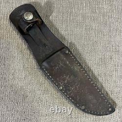 Vintage, KA-BAR, Union Cutlery Co. Olean NY, Original Sheath, Stag Handle