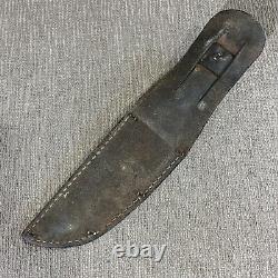 Vintage, KA-BAR, Union Cutlery Co. Olean NY, Original Sheath, Stag Handle