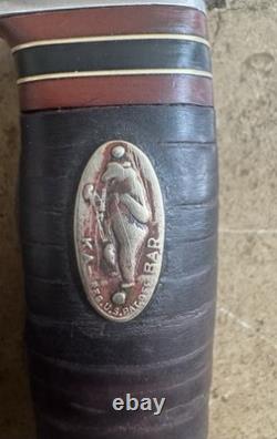 Vintage KA-BAR Union Cutlery Hunting Knife 1926 Pat. Dogs Head Shield (BEAR)