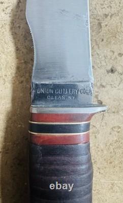 Vintage KA-BAR Union Cutlery Hunting Knife 1926 Pat. Dogs Head Shield (BEAR)