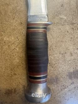 Vintage KA-BAR Union Cutlery Hunting Knife 1926 Pat. Dogs Head Shield (BEAR)