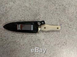 Vintage Ka-Bar KHYBER Japan 2750 White Handle Boot Dagger Knife Withsheath/box
