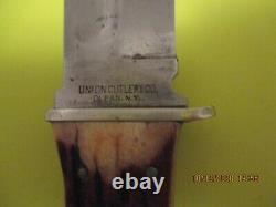 Vintage Ka-bar Fixed Blade Knife Union Cutlery Co. Olean, N. Y. With Sheath G. C